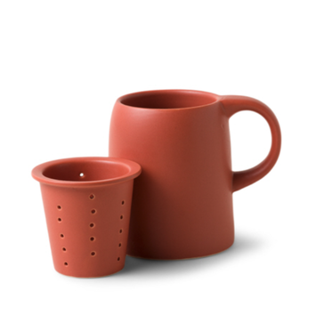 Good Citizen Coffee - GCC GCC HGMU - Ceramic Tea Infuser Mug, Terracotta