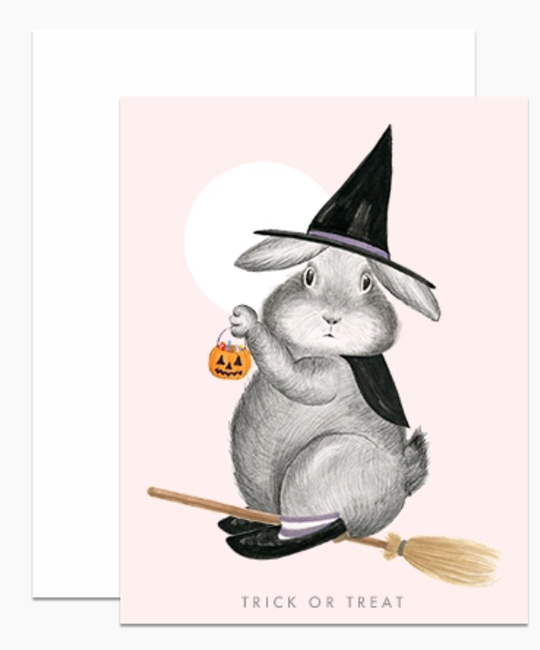 Dear Hancock - DH Bunny Witch Halloween Card