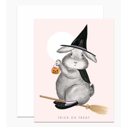 Dear Hancock - DH Bunny Witch Halloween Card
