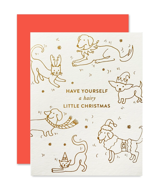 The Social Type - TST Hairy Little Christmas Boxed Noteset, Set of 6