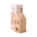Paddywax - PA Ceramic Pink Townhouse Incense Holder, Persimmon Chestnut