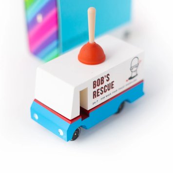 Candylab Toys - CT Plumbing Van Wooden Toy Car