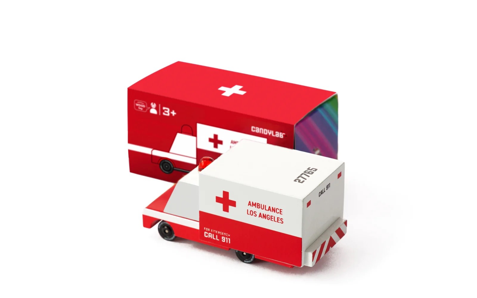 Candylab Toys - CT Ambulance Van Wooden Toy Car