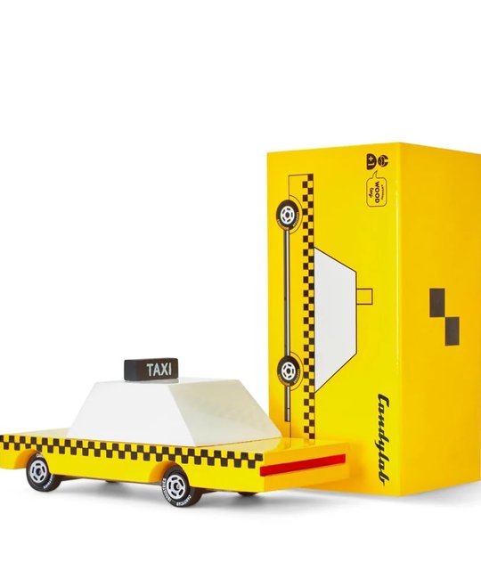 Candylab Toys - CT Yellow Taxi Wooden Toy Car