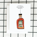 Artjaden - ART Artjaden- Drink Up Bottle of Rum Holiday Card