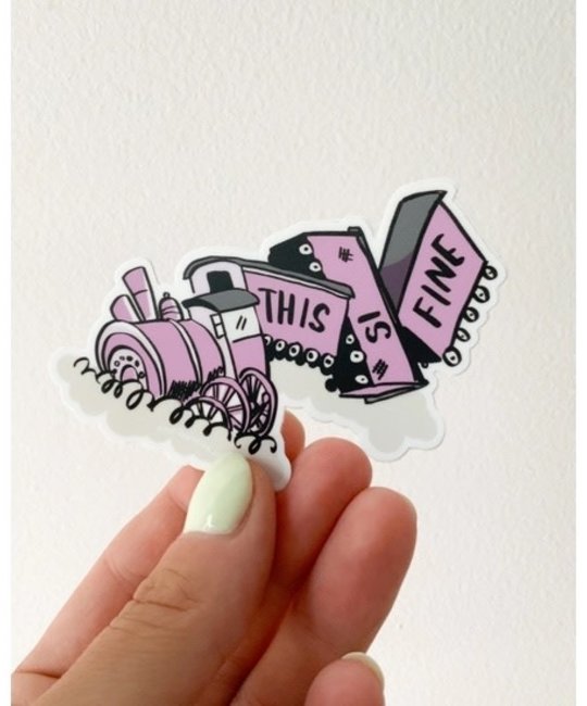 and Here We Are - AHW Train Wreck Sticker