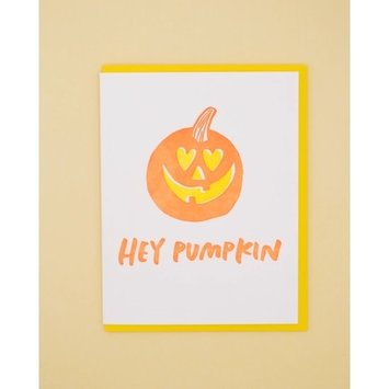 and Here We Are - AHW Hey Pumpkin Jack-o-lantern Halloween Card