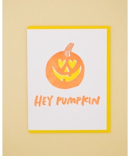 and Here We Are - AHW Hey Pumpkin Jack-o-lantern Halloween Card