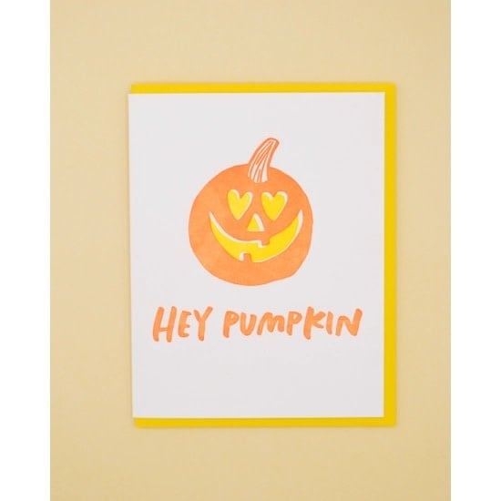 and Here We Are - AHW Hey Pumpkin Jack-o-lantern Halloween Card