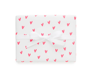 Sugar Paper - SUG Neon Hearts Wrapping Paper Roll (3 sheets)