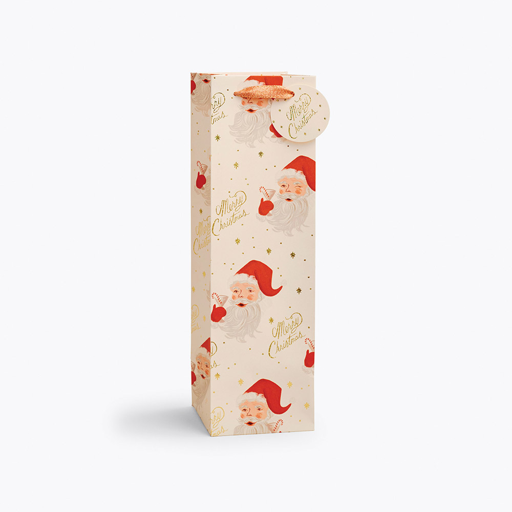 Rifle Paper Co - RP Rifle Paper Co - Santa Wine Gift Bag