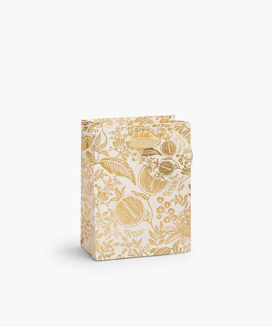 Rifle Paper Co - RP Rifle Paper Co - Gold Pomegranate Small Gift Bag