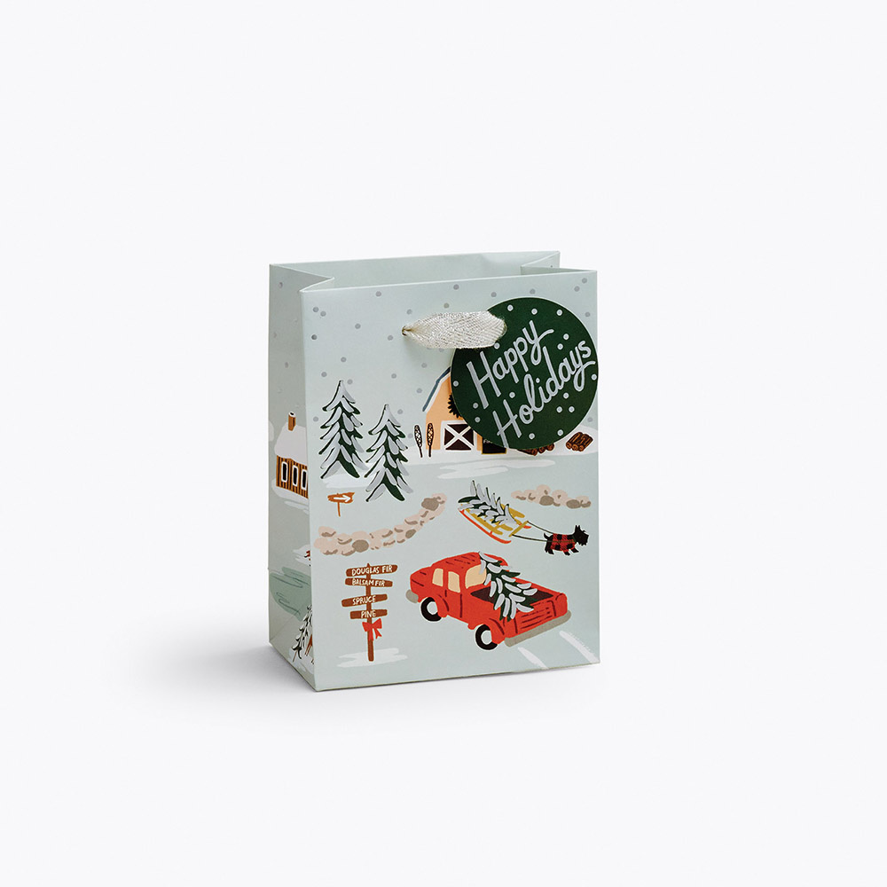 Rifle Paper Co - RP Rifle Paper Co - Holiday Village Small Gift Bag