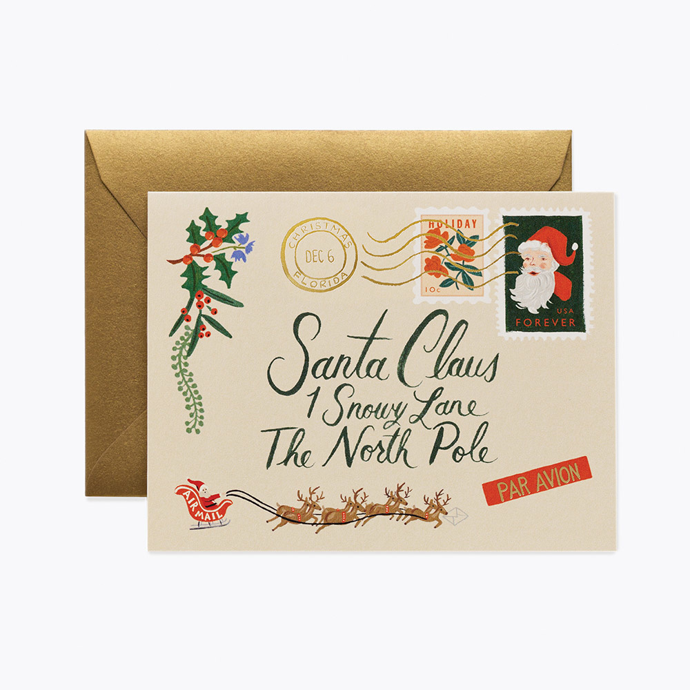 Rifle Paper Co - RP Rifle Paper Co - Santa Letter Envelope Boxed Note Set