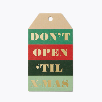 Rifle Paper Co - RP Rifle Paper Co - Don't Open 'Til X-mas Die-Cut Gift Tags, Set of 8
