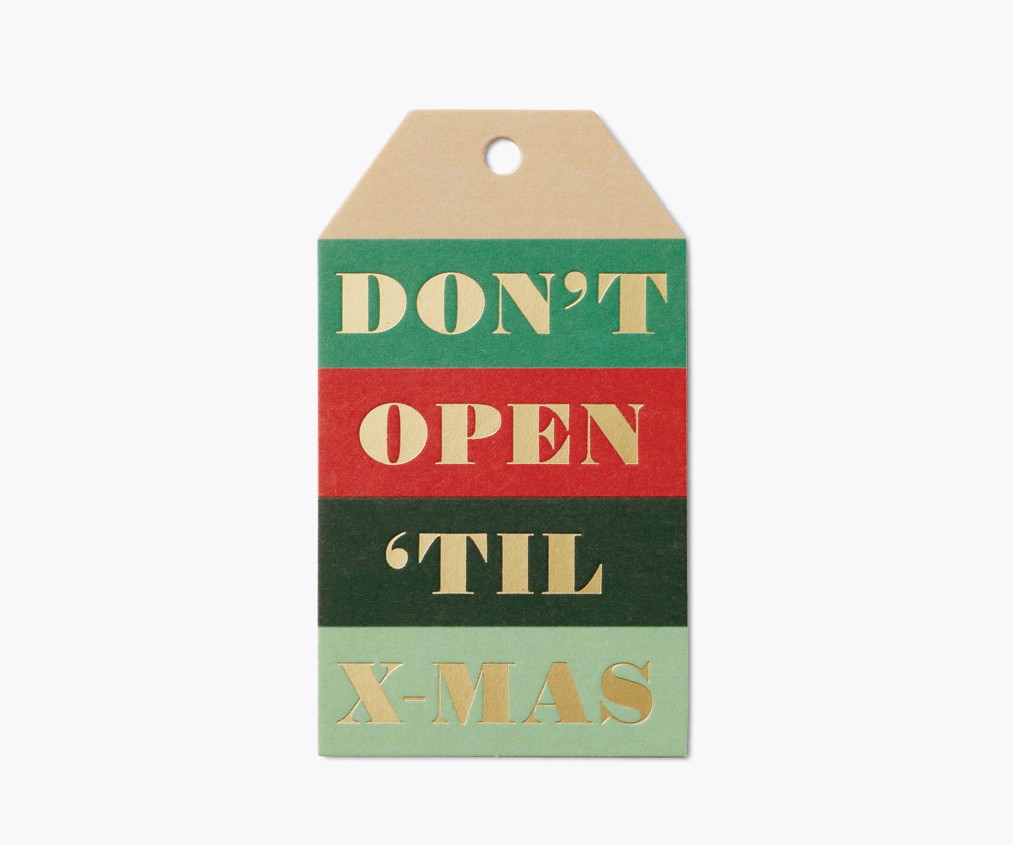 Rifle Paper Co - RP Rifle Paper Co - Don't Open 'Til X-mas Die-Cut Gift Tags, Set of 8