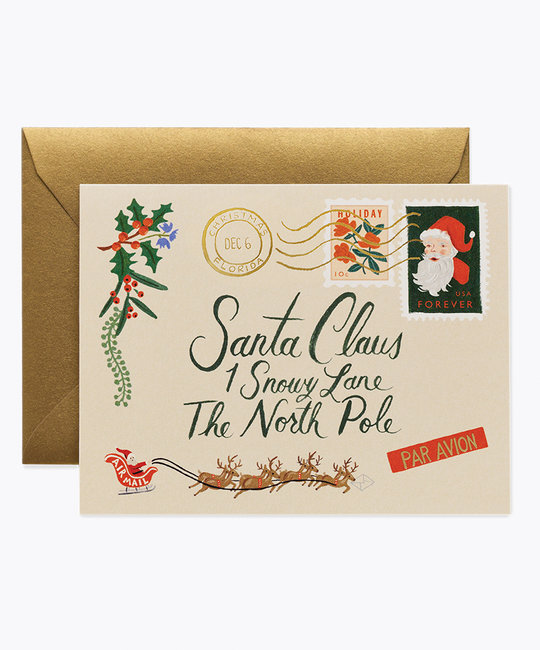 Rifle Paper Co - RP Rifle Paper Co - Santa Letter Envelope Card