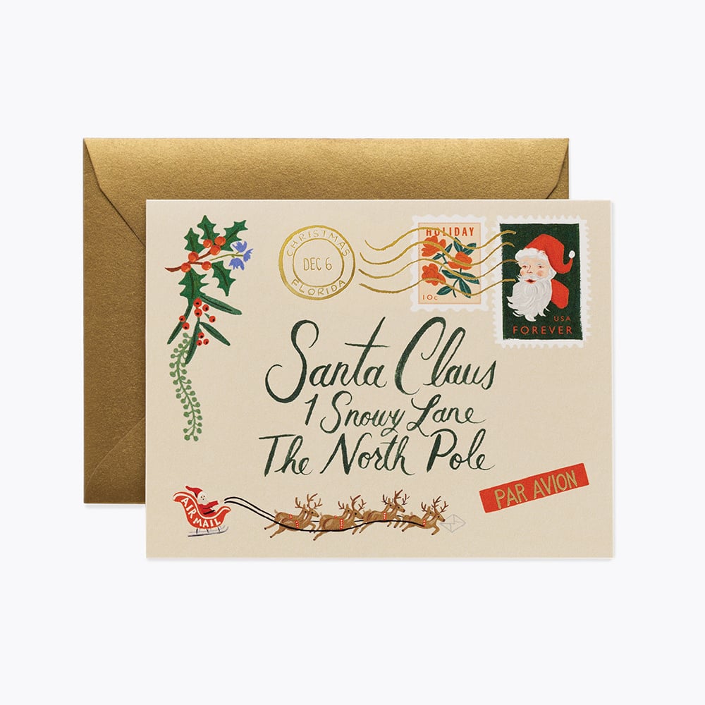 Rifle Paper Co - RP Rifle Paper Co - Santa Letter Envelope Card