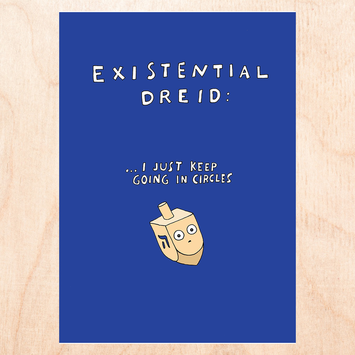 FINEASSLINES - FIN Existential Dreid Hanukkah Card