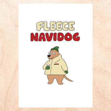 FINEASSLINES - FIN Fleece Navidog Holiday Card