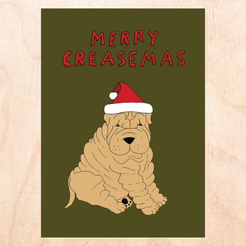 FINEASSLINES - FIN Merry Creasemas Christmas Holiday Card