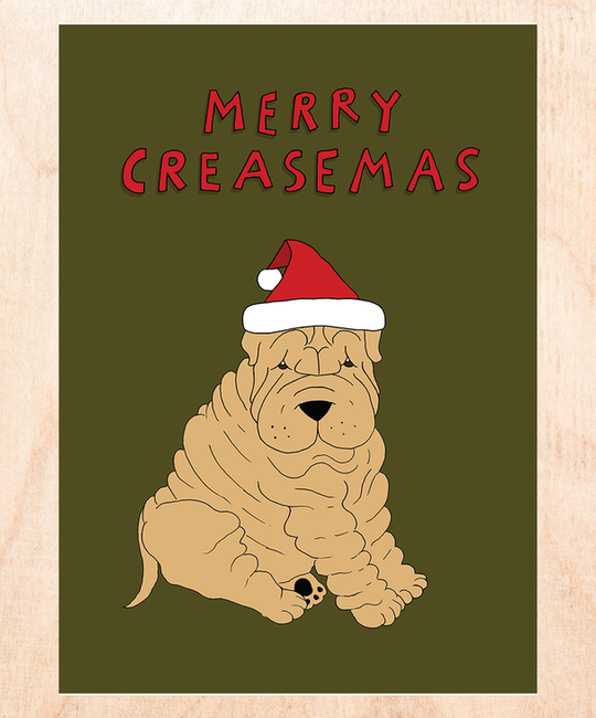 FINEASSLINES - FIN Merry Creasemas Christmas Holiday Card