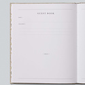 Write To Me Guest. Guest Book, Grey Linen