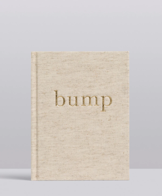 Write To Me Bump. A Pregnancy Story. Oatmeal Linen Cover