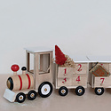 Creative Co-Op - CCO Wood Train Advent Calendar with 24 Drawers