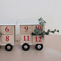 Creative Co-Op - CCO Wood Train Advent Calendar with 24 Drawers