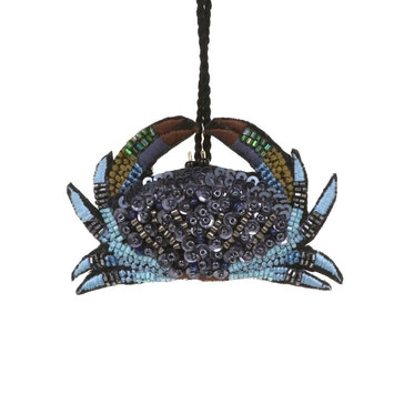 Cody Foster - COF COF OR - Beaded Blue Crab Ornament