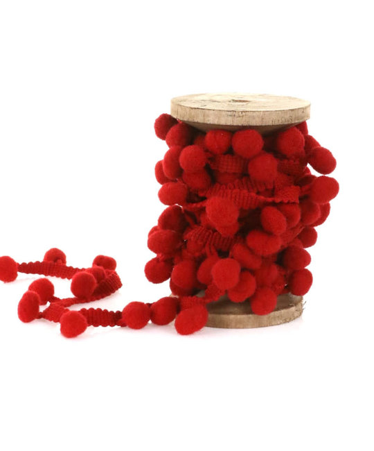 Cody Foster - COF COF RISP - Pom Pom Trim Spool, Red