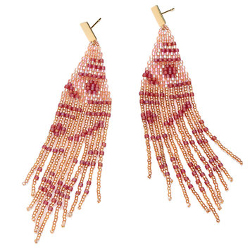 Bluma Project - BLP Batik Beaded Earring, Peach