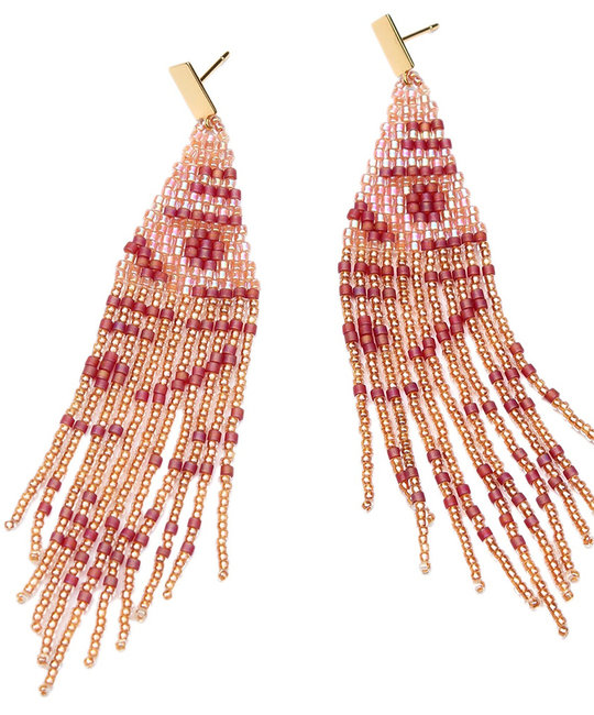 Bluma Project - BLP Batik Beaded Earring, Peach