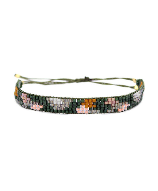 Bluma Project - BLP Camo Beaded Bracelet, Olive