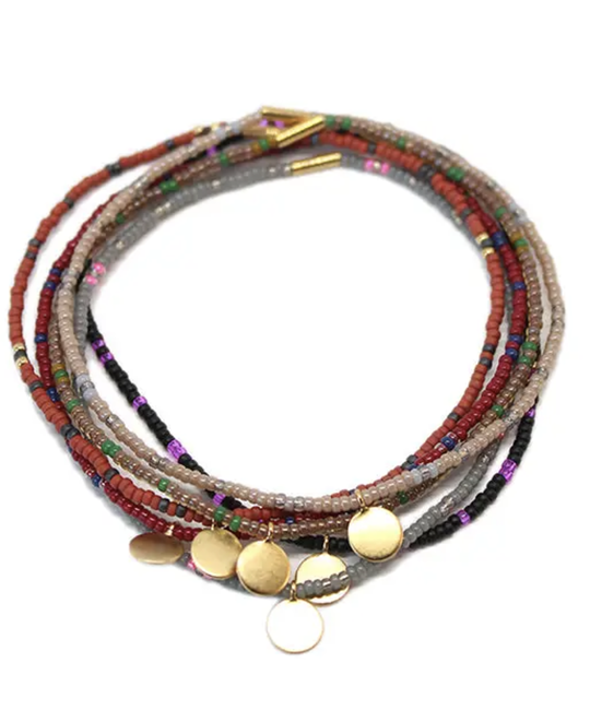 Bluma Project - BLP Mynt Beaded Bracelet Set of 6, Autumn