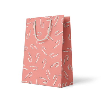 Amy Heitman Illustration - AHI Amy Heitman - Candy Cane Medium Gift Bag