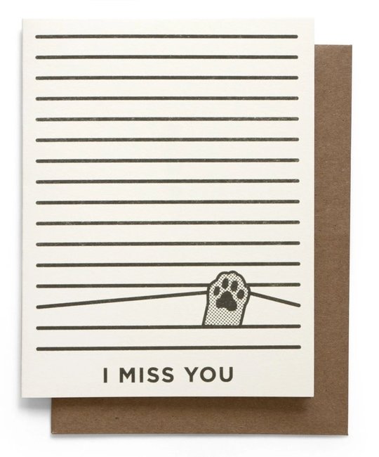 Smarty Pants Paper - SPP Smarty Pants Paper - Miss You Cat Paw Card