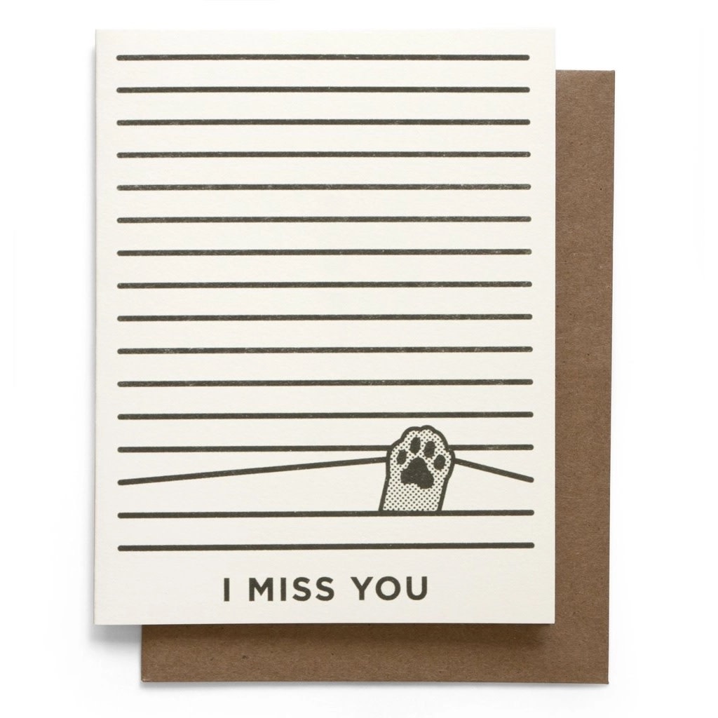 Smarty Pants Paper - SPP Smarty Pants Paper - Miss You Cat Paw Card