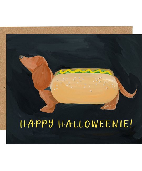 One Canoe Two Letterpress - OC 1 canoe 2 - Halloween Dog Card