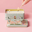 Paddywax - PA Christmas Tin Candle - Ice Skating Scene, Mistletoe + Mint 5 oz.