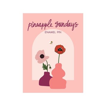 Pineapple Sundays Design Studio - PSD Red Poppy Enamel Pin