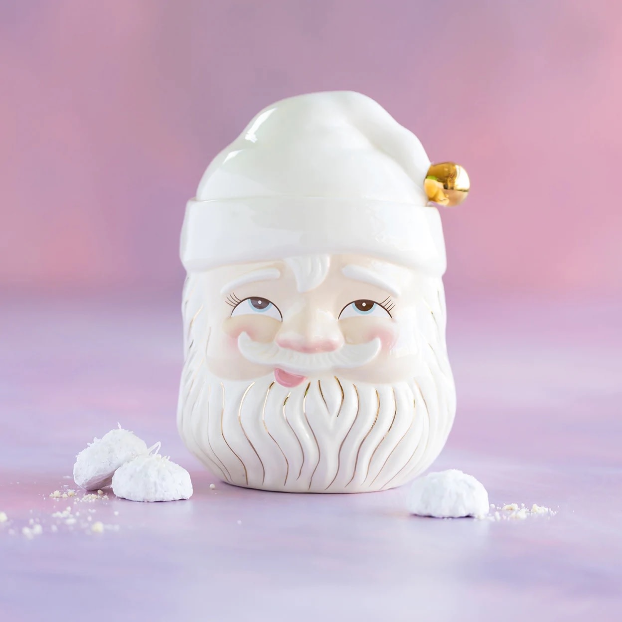 One Hundred 80 Degrees - 180 180 HG - White Hat Santa Cookie Jar (Papa Noel)