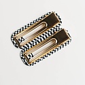 Nat + Noor - NAN Nat + Noor - Tortoise Clips black and white checkered