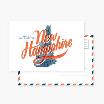 2021 Co. - 2021 Love and Hugs from New Hampshire Postcard