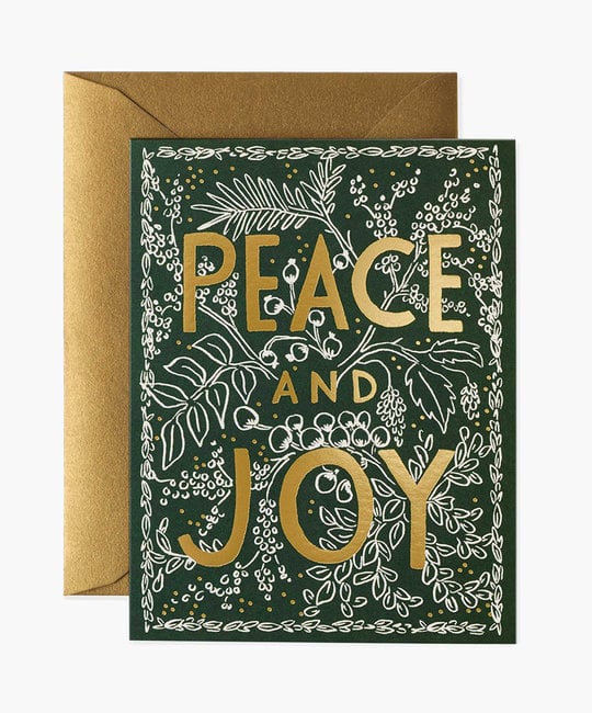 Rifle Paper Co - RP Rifle Paper Co - Evergreen Peace and Joy Card