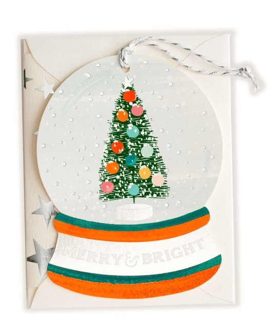 The First Snow - FIS FISGCHO0018 - Snow Globe Merry and Bright Christmas Card