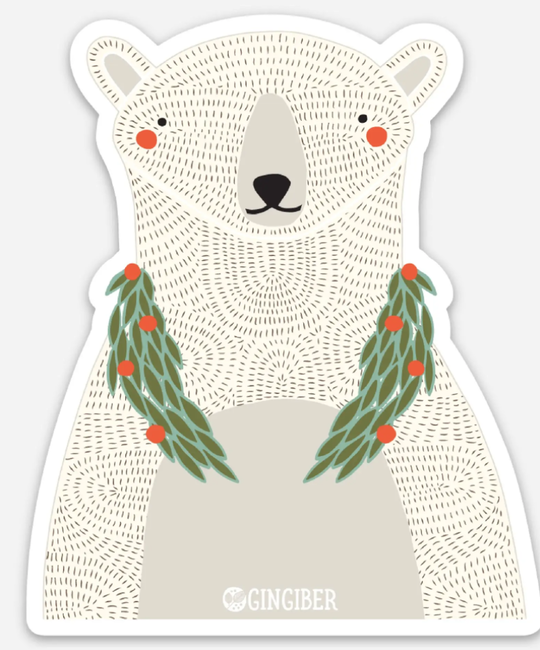 Gingiber - GIN GIN ST - Polar Bear Sticker