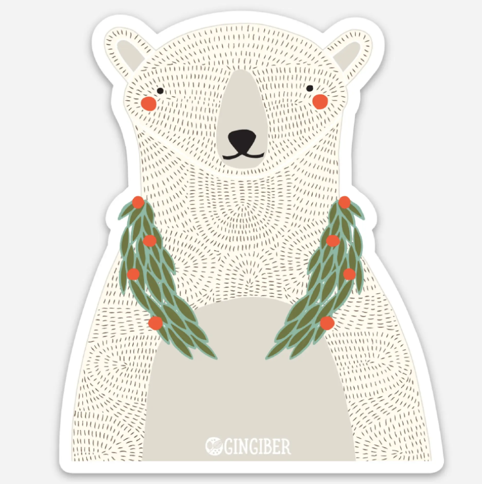Gingiber - GIN GIN ST - Polar Bear Sticker
