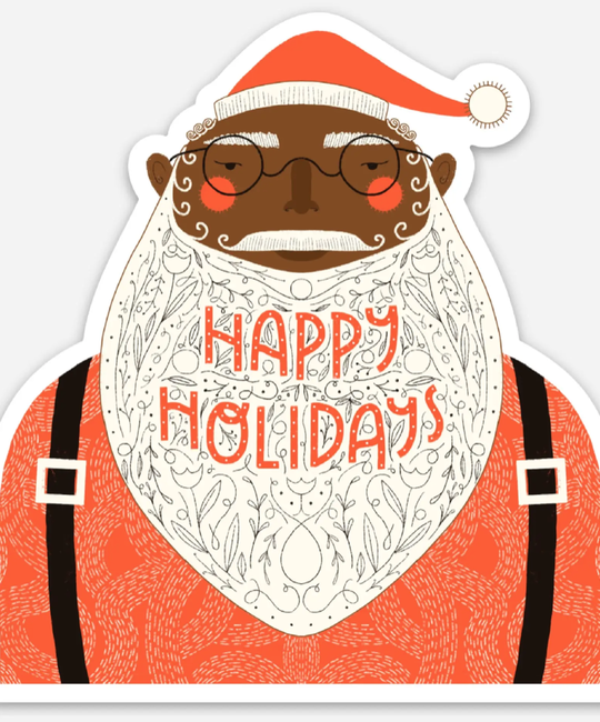 Gingiber - GIN GIN ST - Santa Sticker (Black Santa)